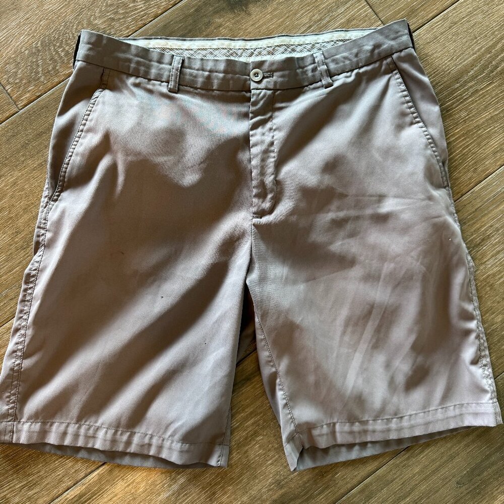 Snake Eyes Dry-18 mens taupe shorts (golf, casual, preppy) size 36